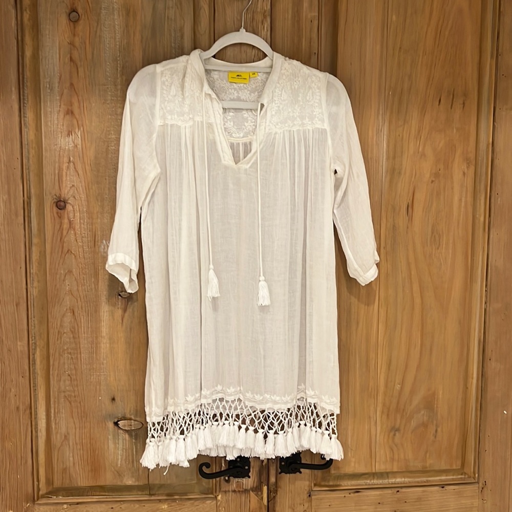 Roberta Roller Rabbit white cover up tunic xxs